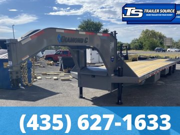 8.5x35 Diamond C FMAX 212 Gooseneck Equipment Trailer - 25.9K GVWR - ABS Brakes, Max Ramps