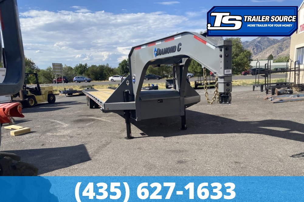 8.5x35 Diamond C FMAX 212 Gooseneck Equipment Trailer - 25.9K GVWR - ABS Brakes, Max Ramps