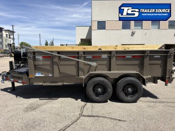 7x14 Diamond C LPT 210 Dump Trailer - 32" Sides - 23K GVWR - 18 Ply Tires, 5 Stage Telescopic, ABS Brakes, Board Brackets, Hydraulic Jack(s), Long Arm Tarp