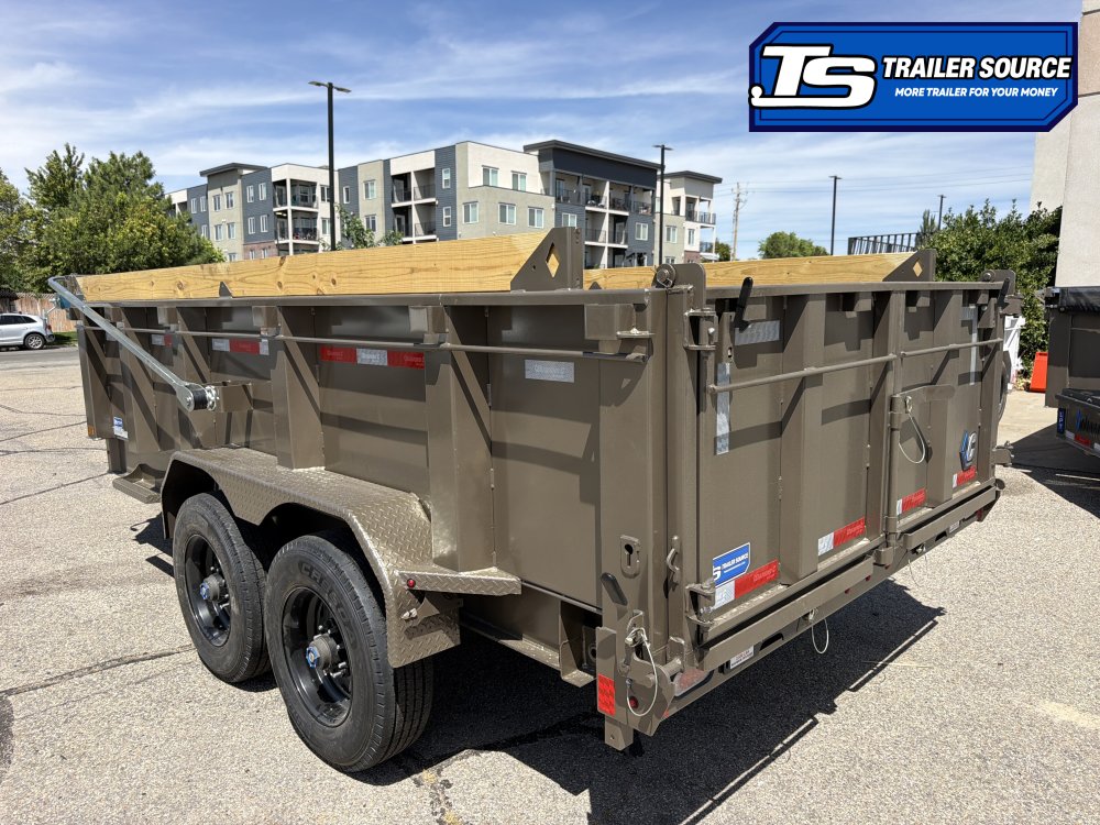 7x14 Diamond C LPT 210 Dump Trailer - 32" Sides - 23K GVWR - 18 Ply Tires, 5 Stage Telescopic, ABS Brakes, Board Brackets, Hydraulic Jack(s), Long Arm Tarp