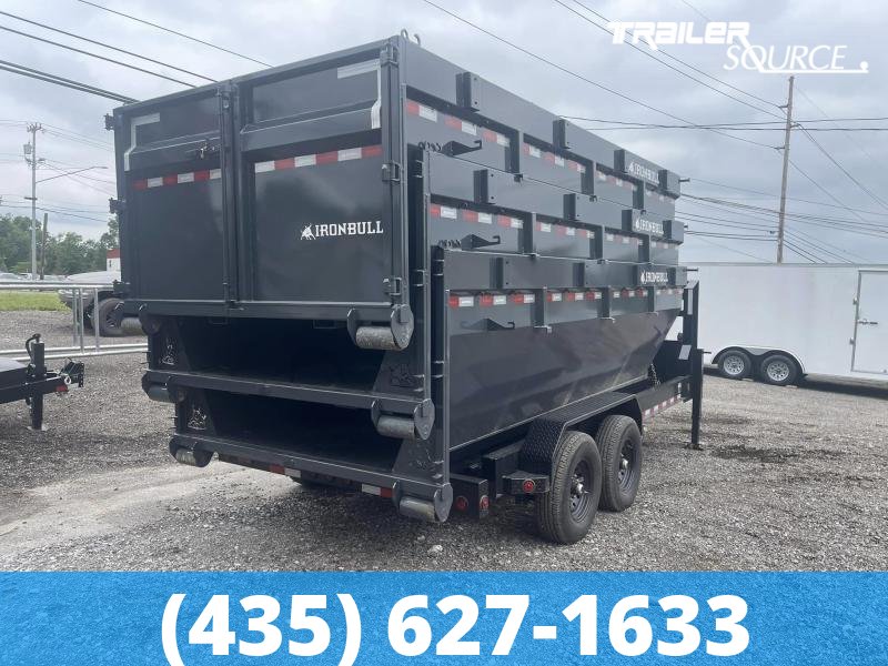 KSL 7x16 Iron Bull DBG Roll Off Dumpster Package w/ 3 Bins Gooseneck 14K Dump