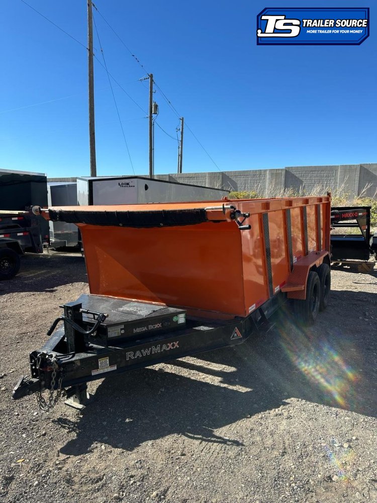 7x14 RawMaxx DUMP Dump Trailer - 44" Sides - 14K GVWR Solar Panel