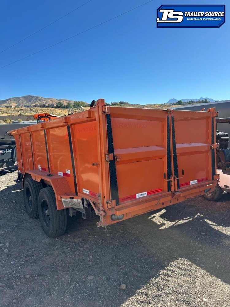 7x14 RawMaxx DUMP Dump Trailer - 44" Sides - 14K GVWR Solar Panel