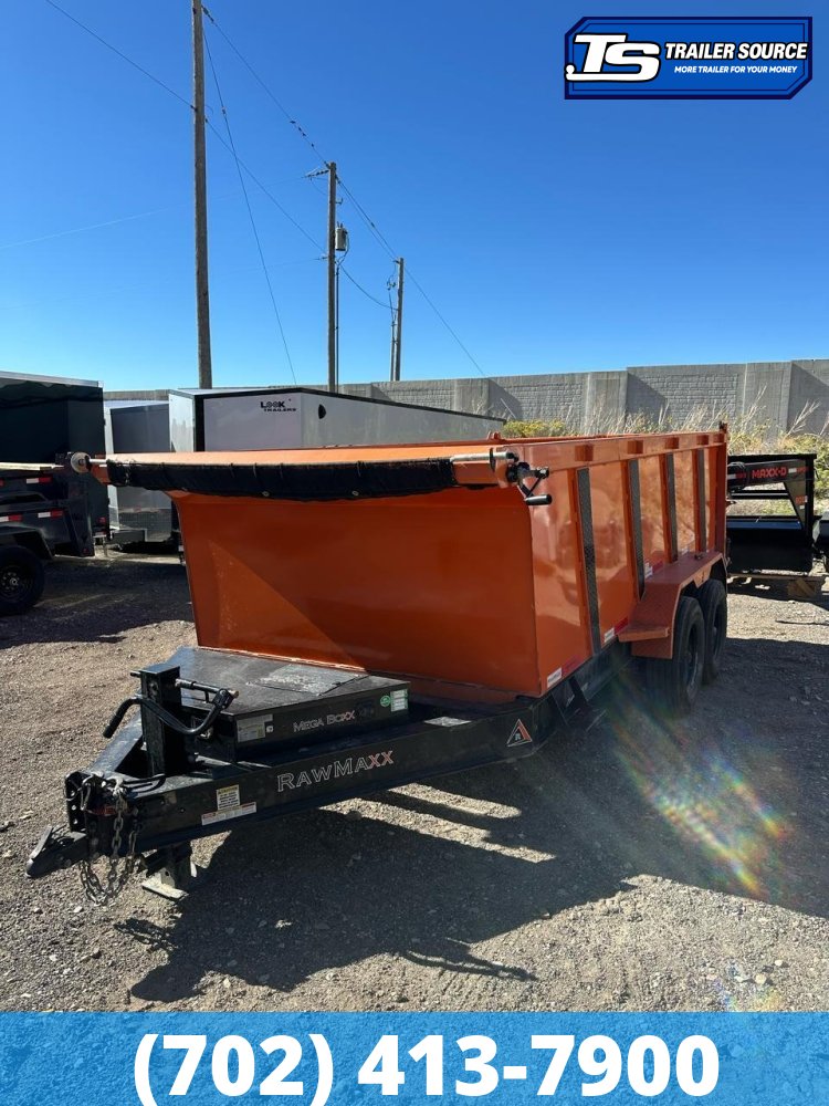 7x14 RawMaxx DUMP Dump Trailer - 44" Sides - 14K GVWR Solar Panel