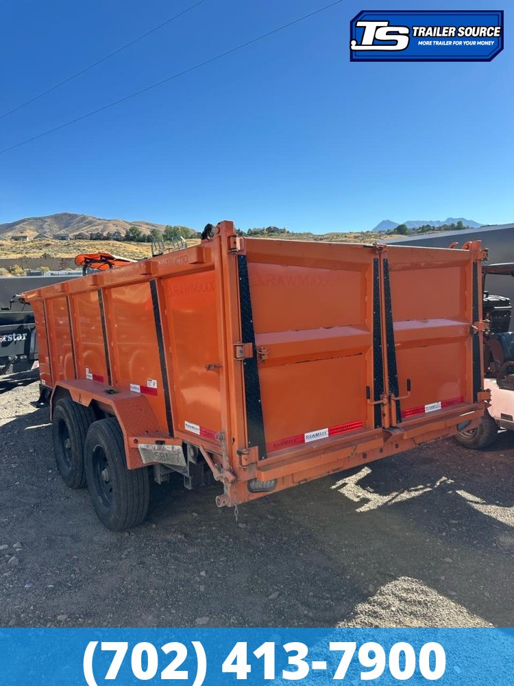 7x14 RawMaxx DUMP Dump Trailer - 44" Sides - 14K GVWR Solar Panel