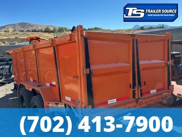 7x14 RawMaxx DUMP Dump Trailer - 44" Sides - 14K GVWR Solar Panel