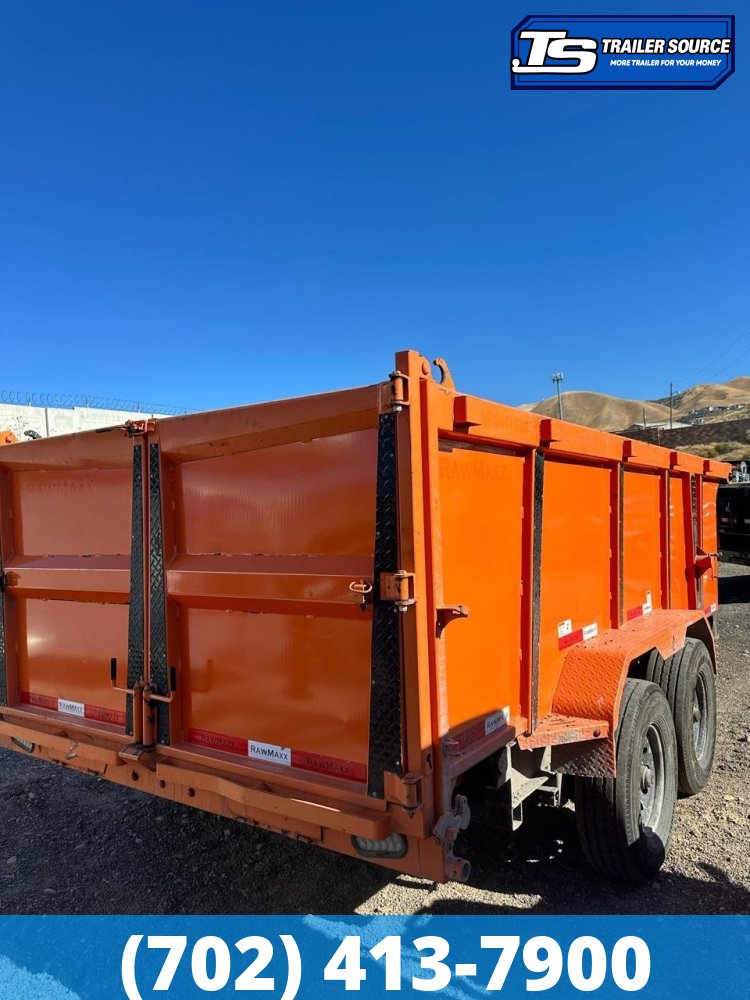 7x14 RawMaxx DUMP Dump Trailer - 44" Sides - 14K GVWR Solar Panel