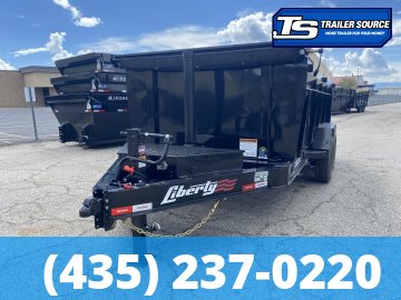 7x14 Liberty LD Dump Trailer - 40" Sides - 15.4K GVWR - Fork Holders