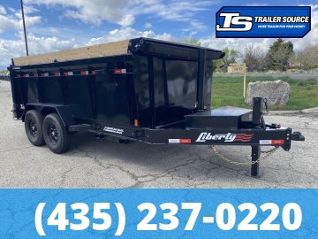 7x14 Liberty LD Dump Trailer - 40" Sides - 15.4K GVWR - Fork Holders