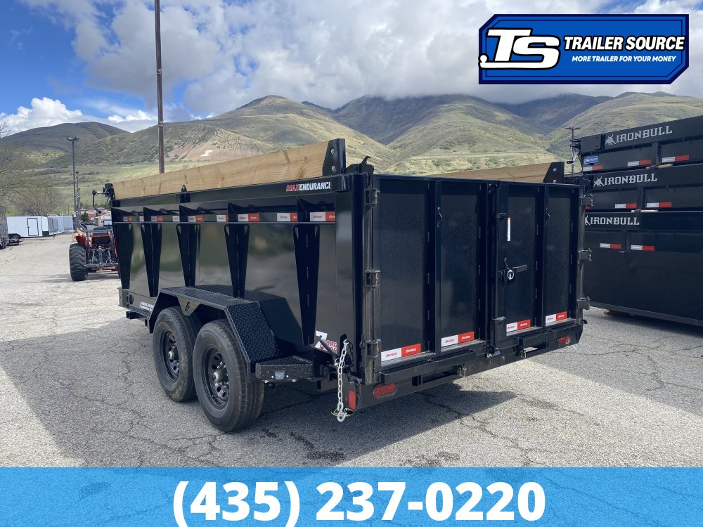 7x14 Liberty LD Dump Trailer - 40" Sides - 15.4K GVWR - Fork Holders