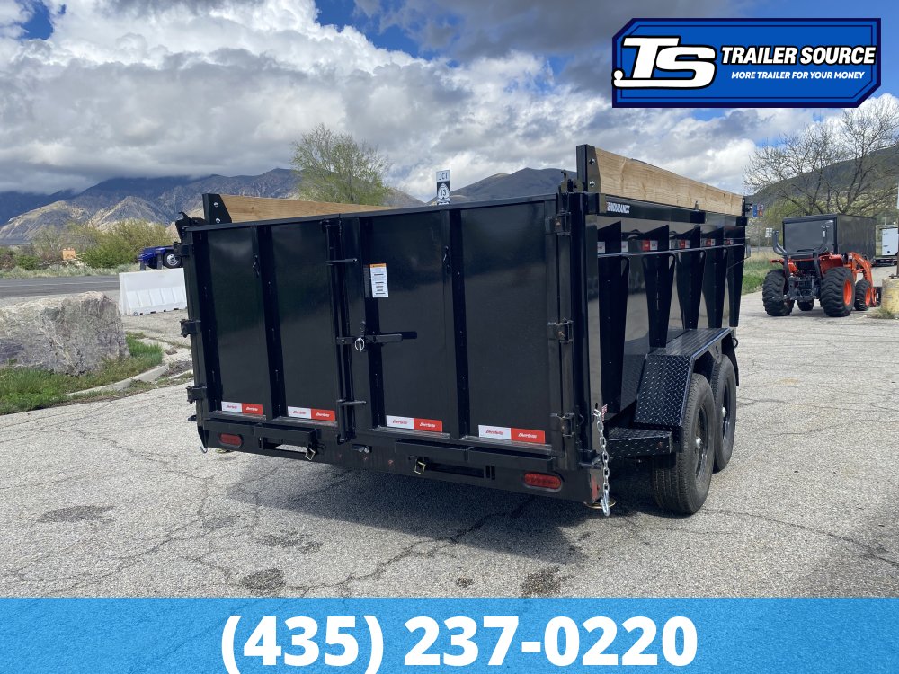 7x14 Liberty LD Dump Trailer - 40" Sides - 15.4K GVWR - Fork Holders