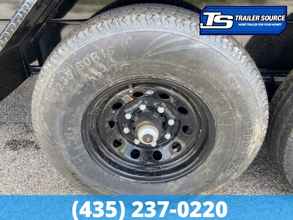 7x14 Liberty LD Dump Trailer - 40" Sides - 15.4K GVWR - Fork Holders