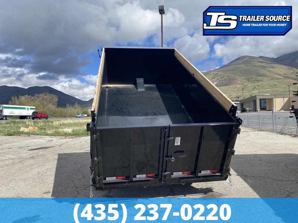 7x14 Liberty LD Dump Trailer - 40" Sides - 15.4K GVWR - Fork Holders