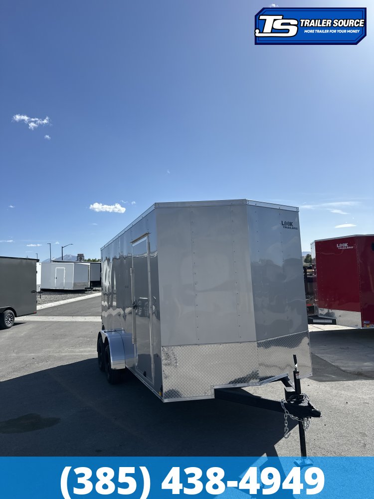 7x16 Look ST DLX Enclosed Cargo Trailer - 7'0" Interior - 7K GVWR - Barlock on Door, D-Rings, Ramp Extension, Roof Vent