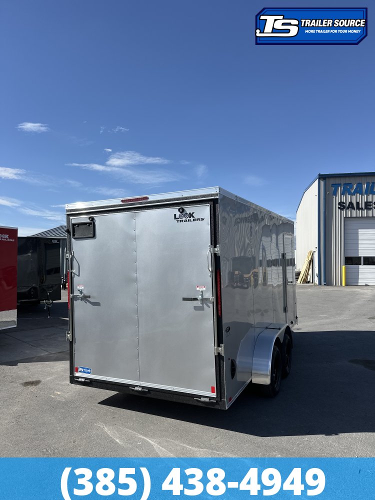 7x16 Look ST DLX Enclosed Cargo Trailer - 7'0" Interior - 7K GVWR - Barlock on Door, D-Rings, Ramp Extension, Roof Vent