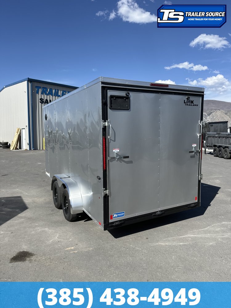 7x16 Look ST DLX Enclosed Cargo Trailer - 7'0" Interior - 7K GVWR - Barlock on Door, D-Rings, Ramp Extension, Roof Vent