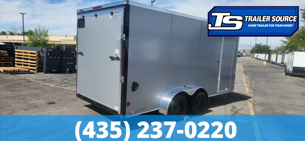 7x16 American Hauler Arrow Deluxe Enclosed Cargo Trailer - 7'0" Interior - 7K GVWR - .080 PolyCor, Ramp Door