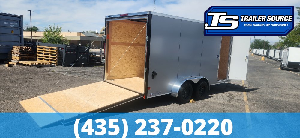 7x16 American Hauler Arrow Deluxe Enclosed Cargo Trailer - 7'0" Interior - 7K GVWR - .080 PolyCor, Ramp Door