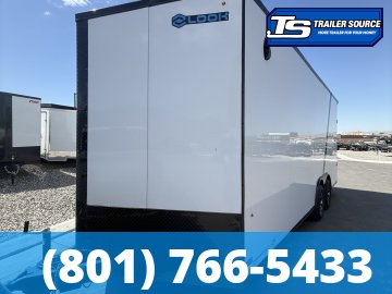 8.5x20 Look Element SE Enclosed Cargo Trailer - 7'6" Interior - 10K GVWR - .080 PolyCor, Alloy Wheels, Black Out Package, Rear Spoiler w/ Load Lights, Rubber Coin Floor, Vinyl Ceil