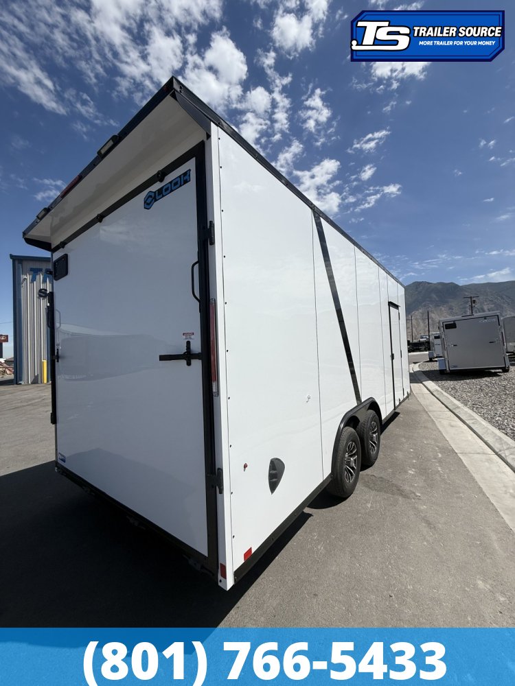 8.5x20 Look Element SE Enclosed Cargo Trailer - 7'6" Interior - 10K GVWR - .080 PolyCor, Alloy Wheels, Black Out Package, Rear Spoiler w/ Load Lights, Rubber Coin Floor, Vinyl Ceil
