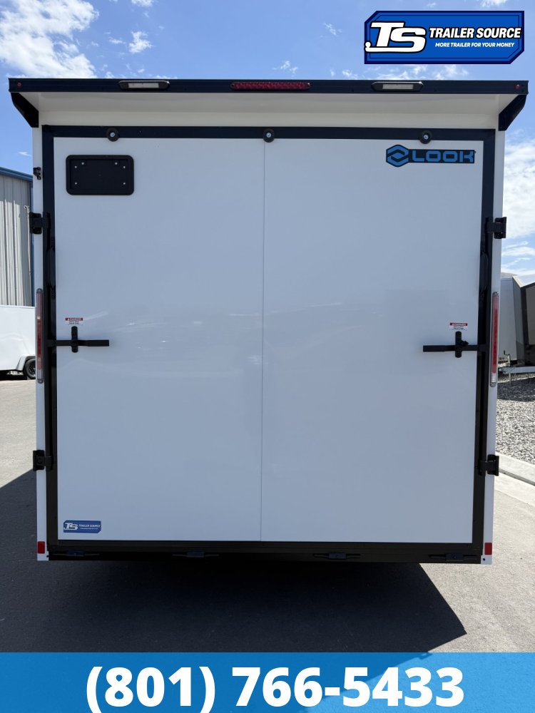 8.5x20 Look Element SE Enclosed Cargo Trailer - 7'6" Interior - 10K GVWR - .080 PolyCor, Alloy Wheels, Black Out Package, Rear Spoiler w/ Load Lights, Rubber Coin Floor, Vinyl Ceil