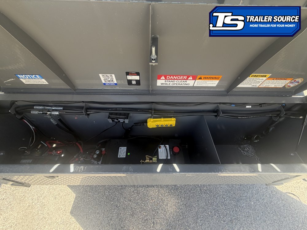 7x16 Diamond C LPT-GN 210 Gooseneck Dump Trailer - 32" Sides - 23K GVWR - 18 Ply Tires, 5 Stage Telescopic, ABS Brakes, Board Brackets, Hydraulic Jack(s), Long Arm Tarp
