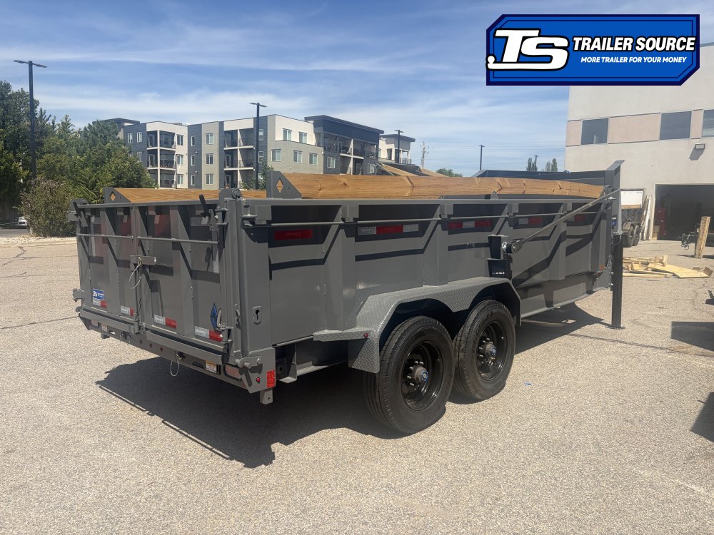 7x16 Diamond C LPT-GN 210 Gooseneck Dump Trailer - 32" Sides - 23K GVWR - 18 Ply Tires, 5 Stage Telescopic, ABS Brakes, Board Brackets, Hydraulic Jack(s), Long Arm Tarp