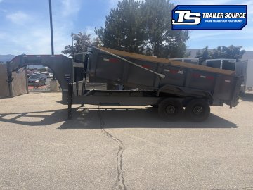 7x16 Diamond C LPT-GN 210 Gooseneck Dump Trailer - 32" Sides - 23K GVWR - 18 Ply Tires, 5 Stage Telescopic, ABS Brakes, Board Brackets, Hydraulic Jack(s), Long Arm Tarp