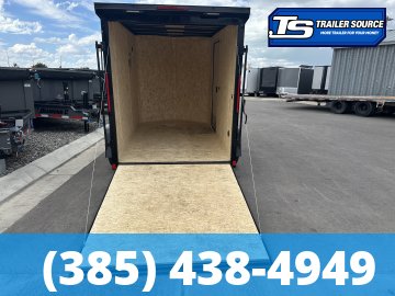 6x12 Look ST DLX Enclosed Cargo Trailer - 6'6" Interior - 3.5K GVWR - .080 PolyCor, Aluminum Outer Wheels, Black Out Package, Rear Spoiler w/ Load Lights
