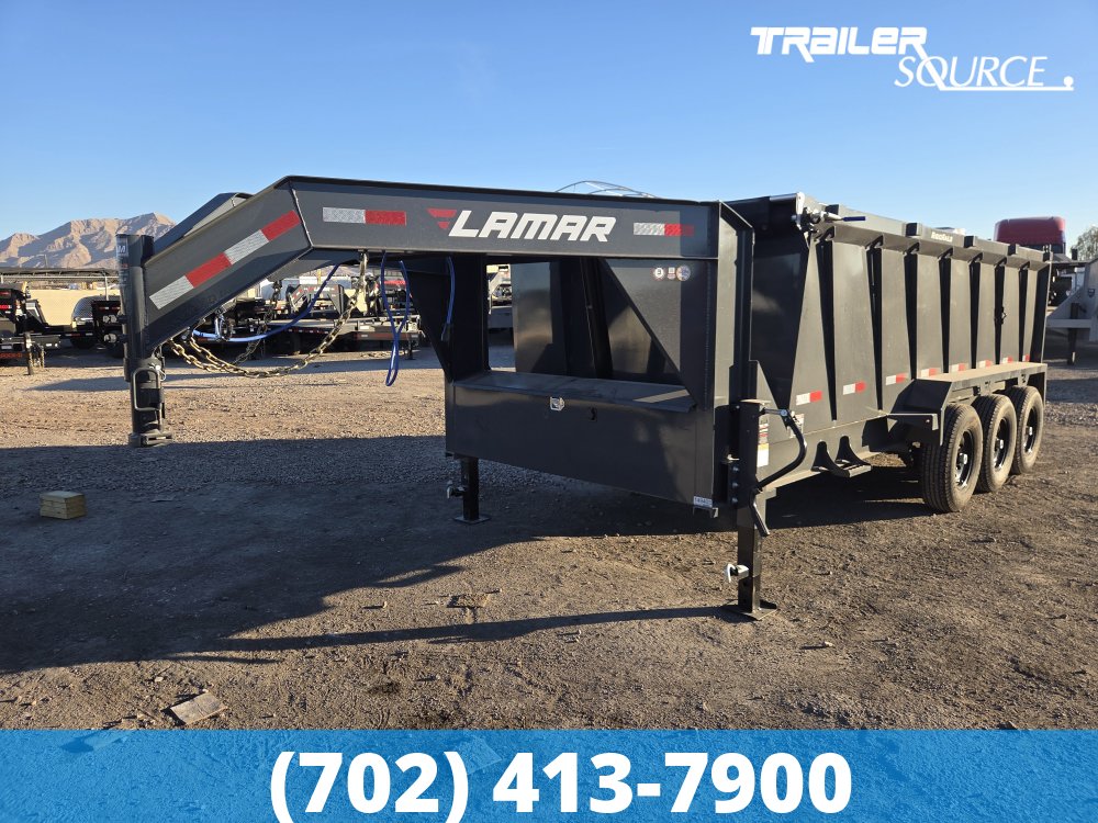 7x16 Lamar DT Gooseneck  21K GVW Dump