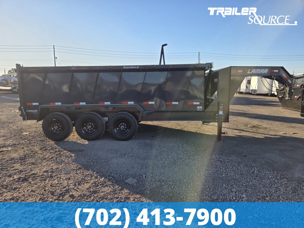 7x16 Lamar DT Gooseneck Gooseneck Dump