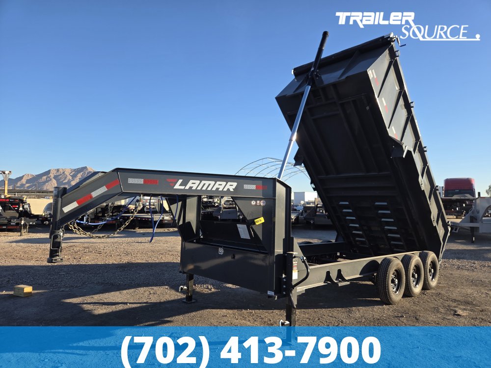 7x16 Lamar DT Gooseneck Gooseneck Dump