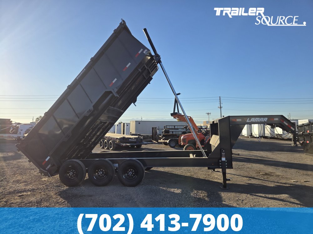 7x16 Lamar DT Gooseneck Gooseneck Dump