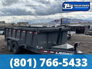 7x14 Lamar DT Dump Trailer - 36" Sides - 14K GVWR - Stabilizer Jacks, Telescopic