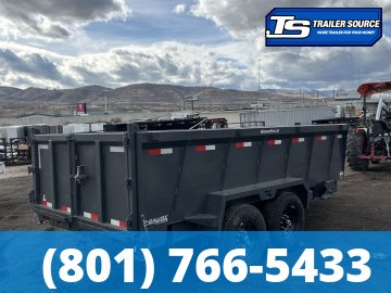 7x14 Lamar DT Dump Trailer - 36" Sides - 14K GVWR - Stabilizer Jacks, Telescopic