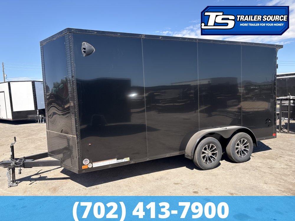 7x16 Look ST DLX Enclosed Cargo Trailer - 7'0" Interior - 7K GVWR - .080 PolyCor, 16" Cross Member Upgrade, Alloy Wheels, Rear Spoiler w/ Load Lights
