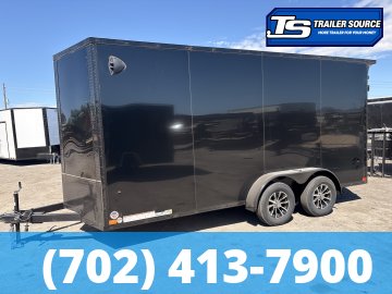 7x16 Look ST DLX Enclosed Cargo Trailer - 7'0" Interior - 7K GVWR - .080 PolyCor, 16" Cross Member Upgrade, Alloy Wheels, Rear Spoiler w/ Load Lights