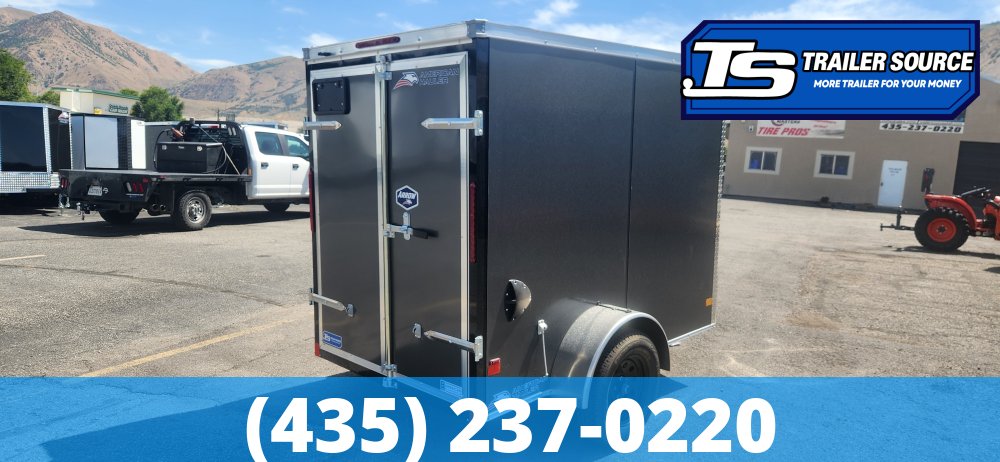 5x8 American Hauler Arrow Deluxe Enclosed Cargo Trailer - 6'0" Interior - 3.5K GVWR - .080 PolyCor, Barn Doors