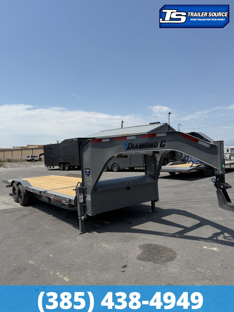 8.5x24 Diamond C HDT-GN 208 Wide Body w/ Drive Over Fenders Tilt Trailer - 18K GVWR -