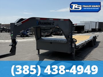 8.5x24 Diamond C HDT-GN 208 Wide Body w/ Drive Over Fenders Tilt Trailer - 18K GVWR -