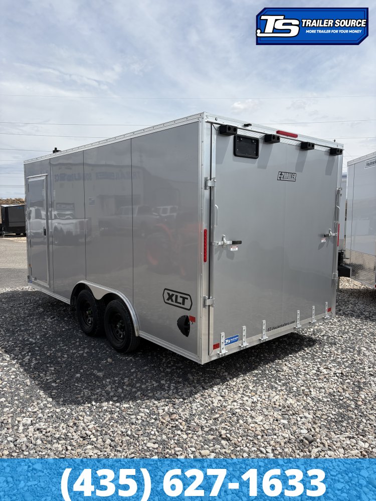 8.5x16 Alcom Aluminum EZ Hauler XLT Auto Trailer - 7'0" Interior - 7K GVWR - Dovetail