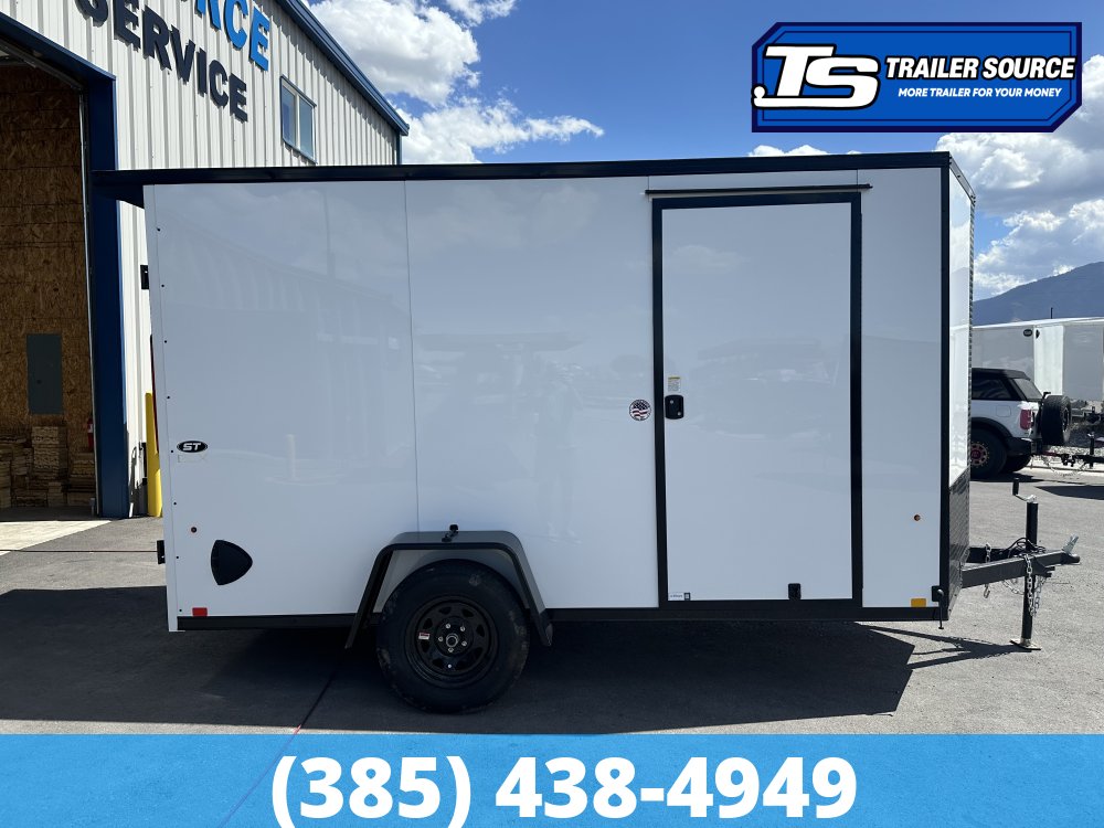 6x12 Look ST DLX Enclosed Cargo Trailer - 6'6" Interior - 3.5K GVWR - .080 PolyCor, Black Out Package, Rear Spoiler w/ Load Lights