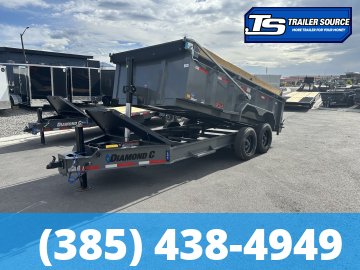 7x14 Diamond C LPT 208 Dump Trailer - 32" Sides - 18K GVWR - 18 Ply Tires, 7 Gauge Floor and Walls, Hydraulic Jack(s)