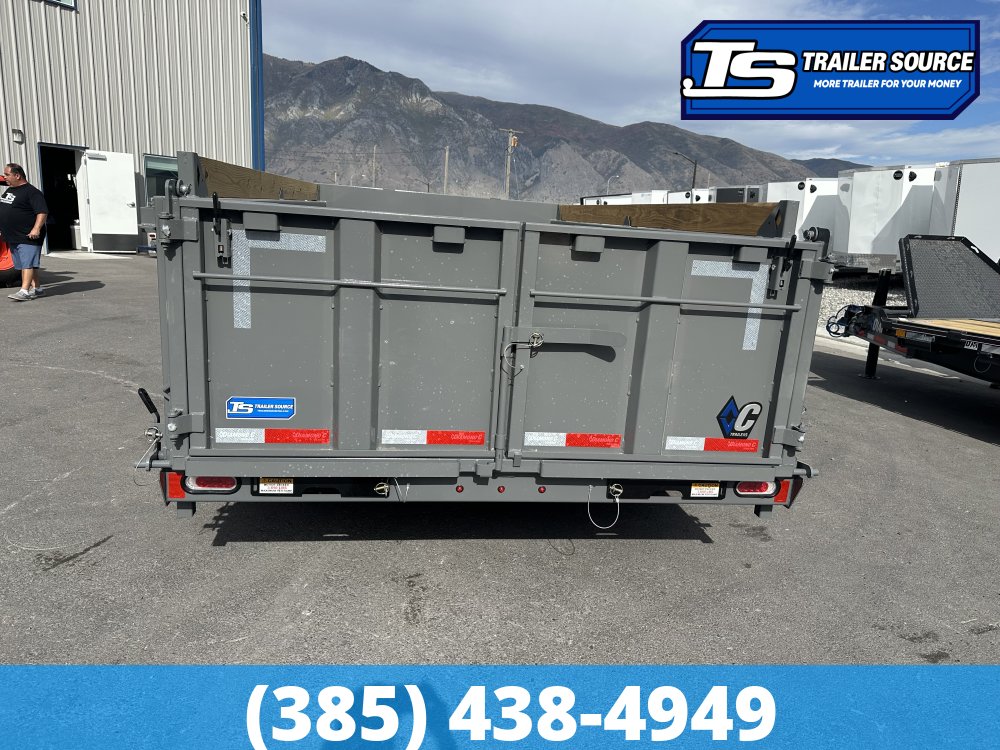 7x14 Diamond C LPT 208 Dump Trailer - 32" Sides - 18K GVWR - 18 Ply Tires, 7 Gauge Floor and Walls, Hydraulic Jack(s)