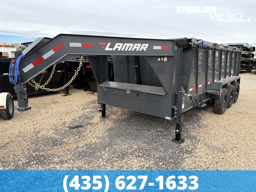7x16 Lamar DT Gooseneck 21K GVW Dump