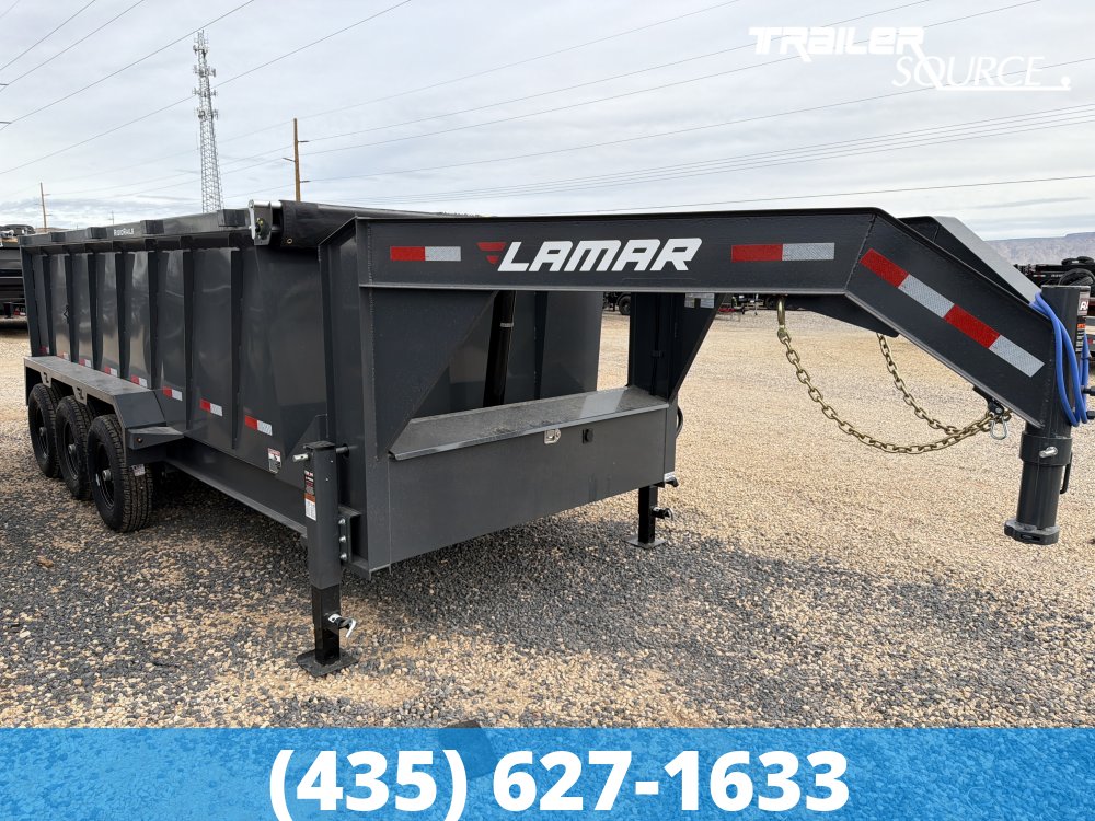 7x16 Lamar DT Gooseneck Gooseneck Dump