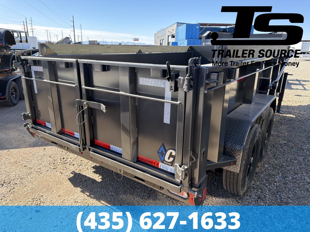 7x14 Diamond C LPT-GN 207 Gooseneck Dump Trailer - 32" Sides - 15.5K GVWR Board Brackets