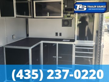 8.5x34 American Hauler Silver Hawk Enclosed Car Hauler Trailer - 7'10" Interior - 18K GVWR - A/C Prep Package, Air Compressor Prep Pkg, Black Out Package, Dovetail, Extended Tongue