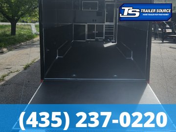8.5x34 American Hauler Silver Hawk Enclosed Car Hauler Trailer - 7'10" Interior - 18K GVWR - A/C Prep Package, Air Compressor Prep Pkg, Black Out Package, Dovetail, Extended Tongue