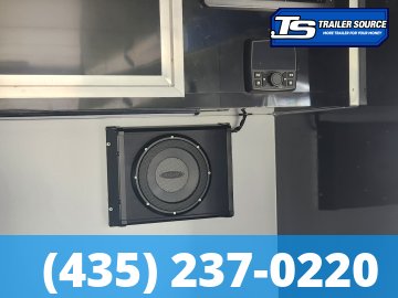 8.5x34 American Hauler Silver Hawk Enclosed Car Hauler Trailer - 7'10" Interior - 18K GVWR - A/C Prep Package, Air Compressor Prep Pkg, Black Out Package, Dovetail, Extended Tongue